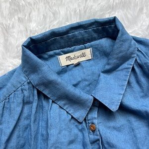 Madewell Blue Drapey Shirt - XL